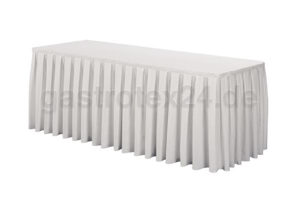 Skirting "Universal" weiß mit Kellerfalte in Gastroquaolität